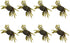 8Pcs 13cm Artificial Crab Bait Simulation Crab Soft Lure Fishing Bait with Hooks for Freshwater Saltwater (Green Brown)