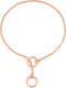 Mogoko Stainless Steel Dog Choke Chain Collar, Puppy Metal Snake Chain Slip Collar for Training Walking (Rose Gold)
