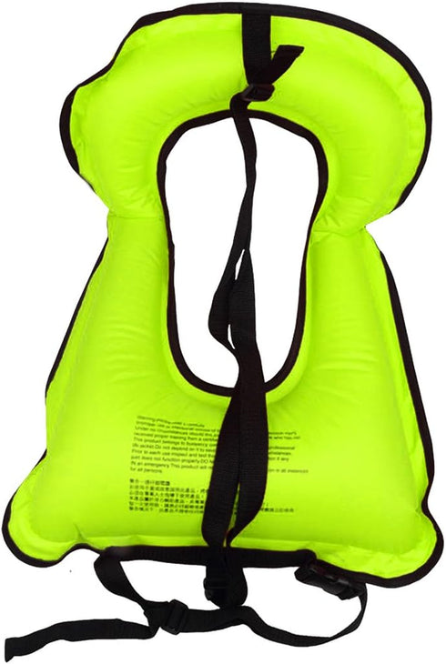Inflatable Snorkel Vest, Adult Snorkeling Jackets for Free Diving, Safety Load Up to 220 lbs