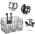 Hamiledyi Folding Bike Basket - Lift-Off Front Bike Basket with Handles, Easy Installation Rear Cargo Rack for Mountain