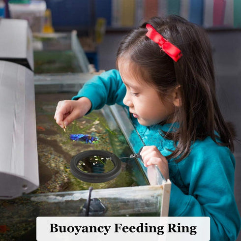 Betta Feeding Ring by SunGrow, Prevent Water Turbulence from Washing Food into Filter, Suitable for Guppy, Goldfish and