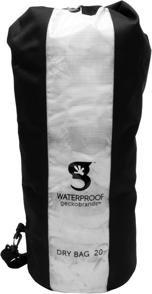 Geckobrands Durable View 20L Dry Bag, PVC and Polyester Material