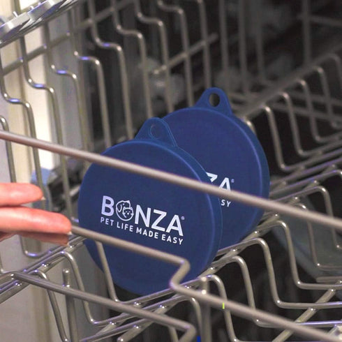 Bonza Set of 2 Pet Food Can Covers, Universal Silicone Lids for Dog or Cat Food, BPA Free, Dishwasher Safe