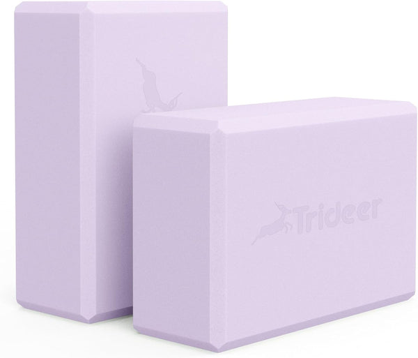 Trideer Yoga Block, Premium Foam Blocks with Soft Non-Slip Surface, Lightweight, Odor Resistant, Supportive Yoga