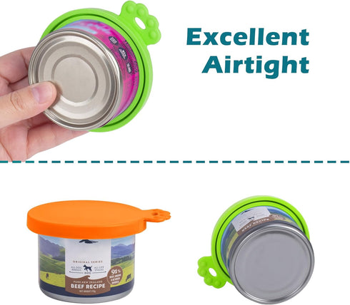 PetBonus 2 Pack Silicone Pet Can Cover Lids, Universal Size for Dog Cat Food, BPA Free, Dishwasher Safe
