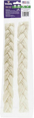USA Beefhide Braids 12-13" Dog Chew Treats - Natural Flavor, 2 Count/1 Pack