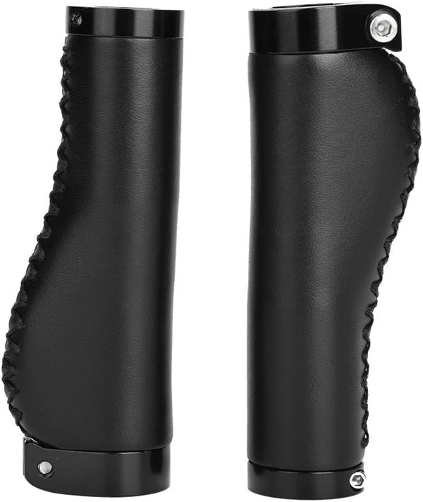 VGEBY1 Lockable Bike Handlebar Grips, PU Leather Retro Replacement Grips