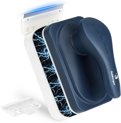 Aquarium Strong Magnetic Glass Cleaner Brush, Fish Tank Algae Magnet with 2 Detachable Scrapers