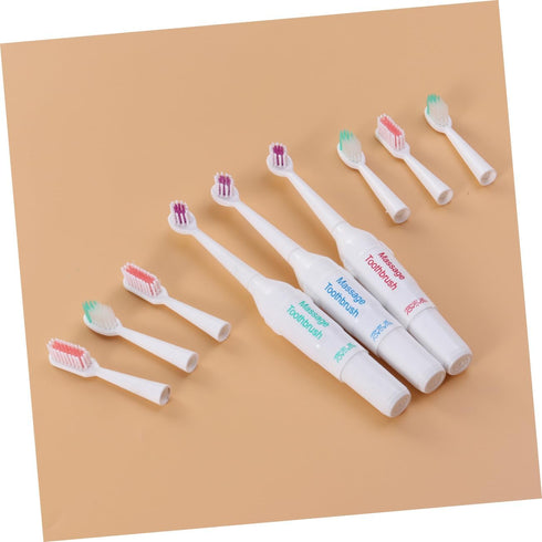 3 Set Totority Waterproof Electric Toothbrush for Pets Portable Travel Dog Toothbrush Rechargeable Battery and Soft