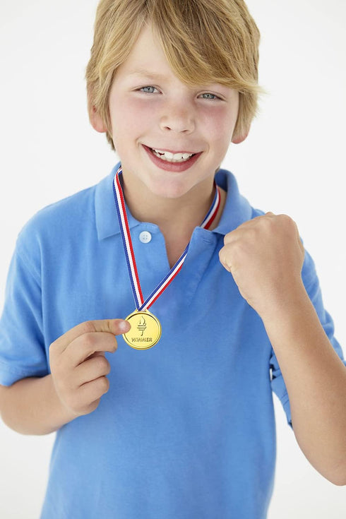 Pllieay Winner Medals - Gold, Silver, and Bronze Medals for Party Decoration and Awards