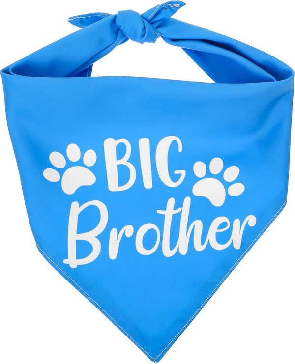 HJZHII Big Brother Dog Bandana, Cotton Adjustable Triangle Personalized Dog Bandanas Custom for