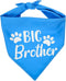 HJZHII Big Brother Dog Bandana, Cotton Adjustable Triangle Personalized Dog Bandanas Custom for