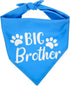 HJZHII Big Brother Dog Bandana, Cotton Adjustable Triangle Personalized Dog Bandanas Custom for