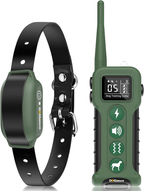 Dog Training Collar with Remote - Waterproof Shock Collar for Large Medium Dogs, Upgraded 3300Ft E Collar with 3