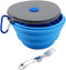 Mr. Peanut's Collapsible Silicone Camping Bowl with Lid & Foldable Fork for Outdoor Use