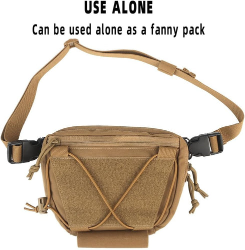Tactical Vest with Sub Abdominal Pouch, Dump Drop Pouch for Hunting and Airsoft