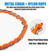 Chew Proof Dog Leash, Heavy Duty Chain Leash for Large Dogs, Indestructible Metal Leash with Soft Padded Handle