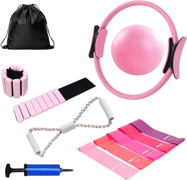 Pilates Equipment Kit for Home Workout, Home Pilates Essentials Kit Magic Circle