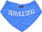 Service Dog Blue Bandana, Quality Personalised Embroidered Neck Scarf, Fashion Accessory to Warn Others of Your Dog