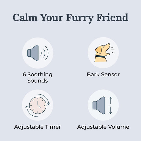6 Yogasleep Pawzz White Noise Machine for Dogs, Home & All Pets. with Integrated Bark Sensor, Automatic Relaxing