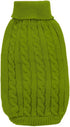Small Knitted Dog Sweaters, Warm Winter Clothes for Pet Cat Kitten Puppy Sweater (X-Small, Light Green)