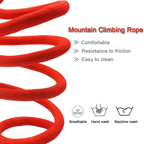 MayPaw Dog Leash, 4 FT/6 FT/8 FT/10 FT Classic Solid Colors, Strong Nylon Rope with Heavy Duty Silver Clasp, Red