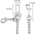 Mogoko Stainless Steel No Chew Dog Car Restraint Cable, Heavy Duty Big Canine Dog Car Leash Strap with Double Clip
