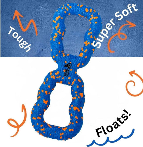 Tough Dog Pull Toy in Blue, Ideal for Fetch, Tug of War, and Training for Aggressive Chewers