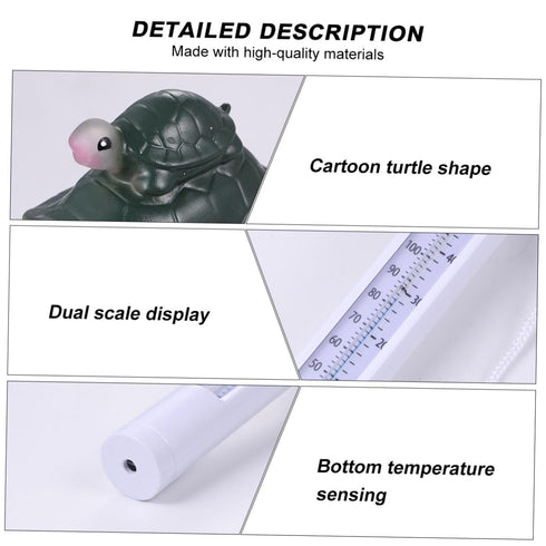Swimming 0-50c, BESTonZON Floating Pool Thermometer Turtle Shape for Pools and Hot Tubs, Waterproof Water Temperature