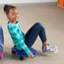 hand2mind 6-12, (Pack 1) Blue Indoor Scooter Board with Safety Handles for Kids Ages Plastic Floor Scooter Board