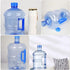 Wakauto Round Plastic Water Bottle with Handle - 2 Gallon Portable Water Jug, Large Capacity Container