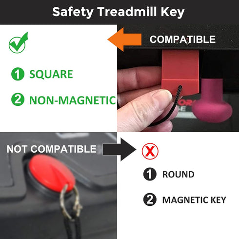 Treadmill Universal Safety Key for All Proform, Image, Weslo, Reebok, Epic, Golds Gym, Freemotion, and Healthrider Treadmills Black