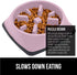Gorilla Grip Slow Feeder Dog and Cat Bowls, Interactive Puzzle Toy for Food Training, 1 Cup Pink