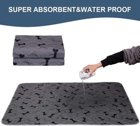 Washable Dog Pee Pads with Free Grooming Gloves,Non Slip Dog Mats with Great Urine Absorption,Reusable Puppy Pee Pads