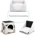 FekiLoot 3-in-1 Fashion Dairy Cow Capsule Pet Waterproof Removable Couch Pet Bed Foldable Cat Dog House Cat Dog Bed Cat