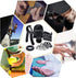 Grip Strength Trainer 7 Pack, Adjustable Finger Stretcher Resistance Bands, Hand Gripper Strength Ring & Stress Ball