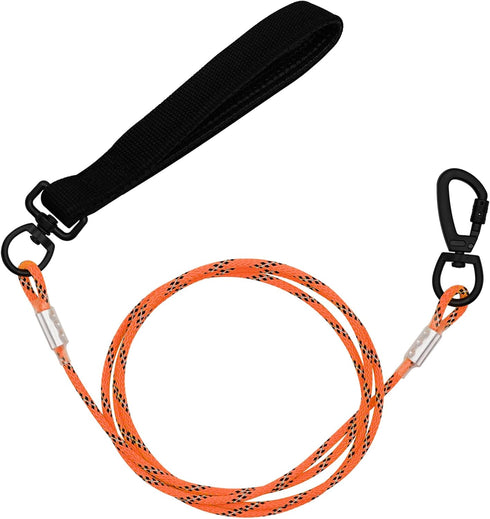 5FT Chew Proof Metal Dog Leash with Comfortable Handle, Heavy Duty Steel Cable Lead for Training Large, Medium, and