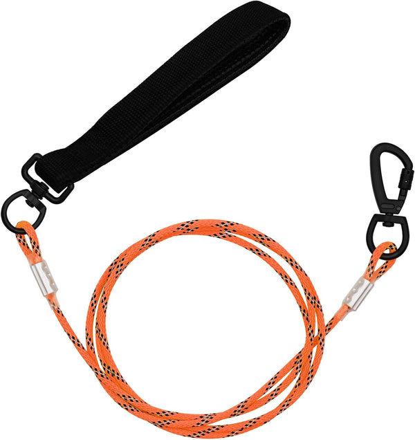 5FT Chew Proof Metal Dog Leash with Comfortable Handle, Heavy Duty Steel Cable Lead for Training Large, Medium, and