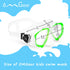 Goggles Kids Swimming Silicone Swim Mask, Snorkeling Gear with Tempered Glass and Cute Neoprene Mask Strap.