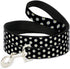 Buckle-Down Dog Leash, Daisies Scattered Black White Yellow, 4 Feet Long, 1.0 Inch Wide