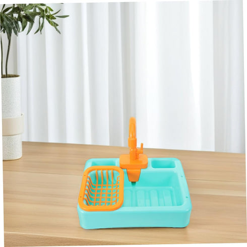 2pcs Bird Bath Tub Toy Interactive Fountain for Birds Automatic Water Circulation Vegetable Washing Basin Parrot Shower