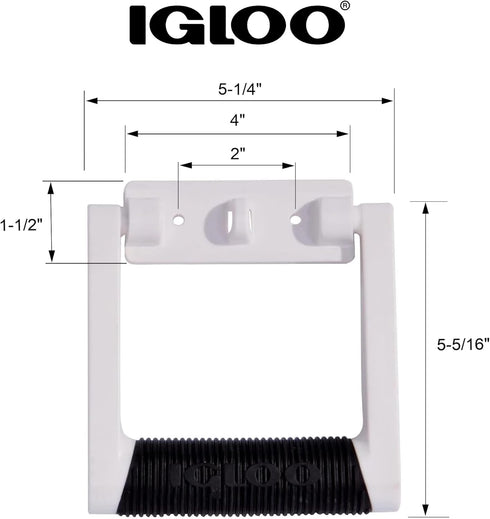 Igloo Premium Comfort Rubber Grip Swing-Up Handle - 25-75 Qt Coolers, White