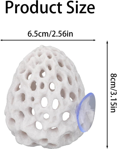 Penitue Shrimp Hides for Aquarium, Multi-Hole Shrimp Dome Hide with Suction Cup Coral Design Betta Fish Toys Fish Tank