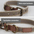 Canvas Handmade Vintage Dog Collar, Soft Breathable Adjustable Pet Collar Covers for Small Medium Dogs, Khaki, M