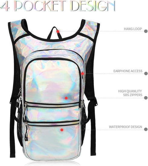 Hydration Pack, Water Backpack with 3L Hydration Bladder, Lightweight Insulation, Festival Essential for Hiking, Biking