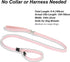 YUDOTE Slip Lead Dog Leash, Soft Corduroy 6 FT Training Leash for Medium Large Dogs, No Pull with Padded Handle - Light