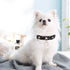PetsHome Bling Rhinestones Cat Collar, PU Leather Adjustable Pet Collar with Luxury Pendant for Extra Small Dog and