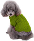 CHBORCHICEN Small Dog Sweaters, Knitted Pet Cat Warm Sweatshirt for Winter (Small, Light Green)