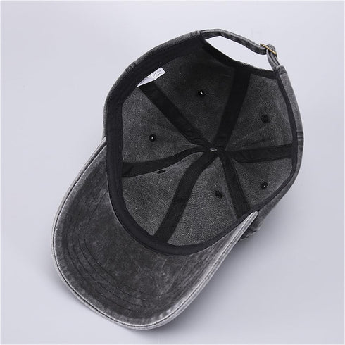 Women's Vintage Washed Baseball Cap | Adjustable Cute Heart Graphic Cotton Dad Hat