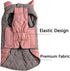 Waterproof Reversible Dog Coats for Small Dogs, Warm Puppy Jacket for Cold Winter, Pink and Grey